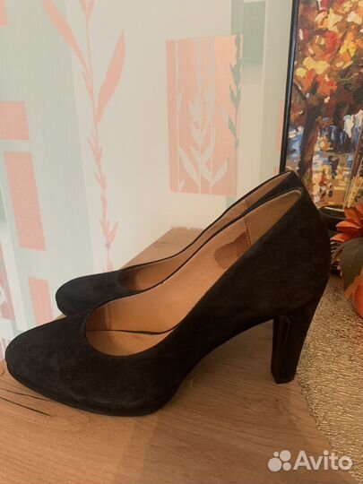 Туфли черные кожаные