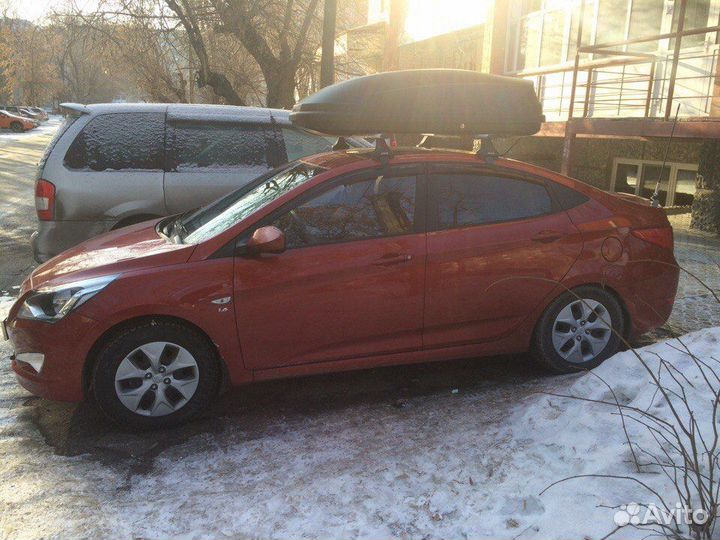 Автобокс багажник на крышу Hyundai Solaris