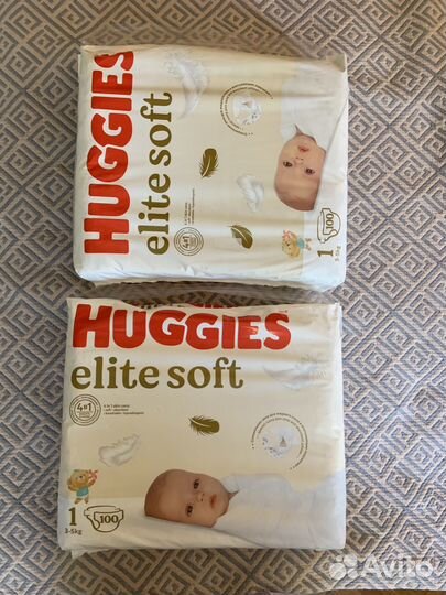 Подгузники huggies elite soft 1 100 шт