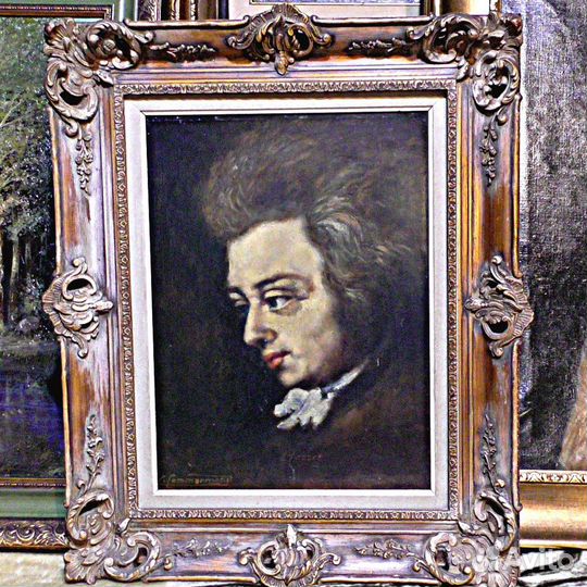 Моцарт.Франция.1958.Картина.Масло.живопись