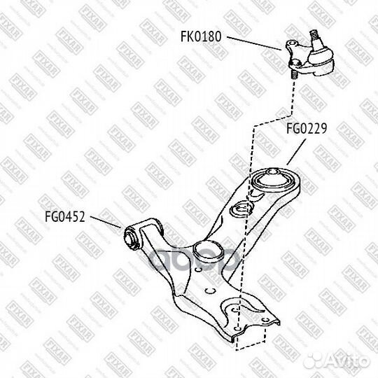 Опора шаровая Toyota Auris/Rav4/Verso 07- FK0180