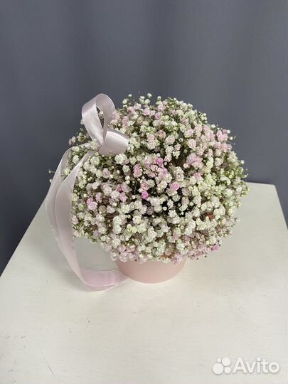 Цветы композиция из гипсофил