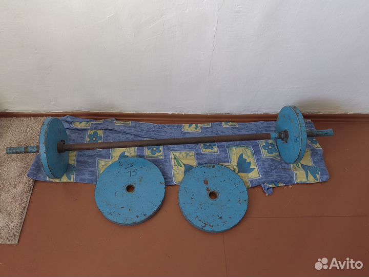 Штанга гриф блины СССР