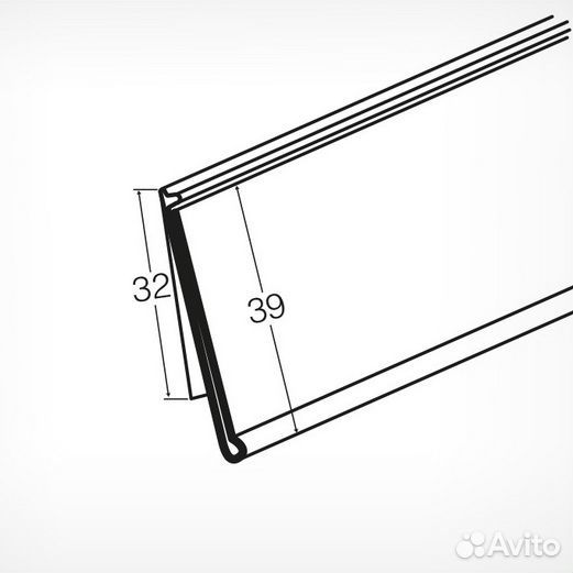 Ценникодержатель полочный на европолку IP39 длина