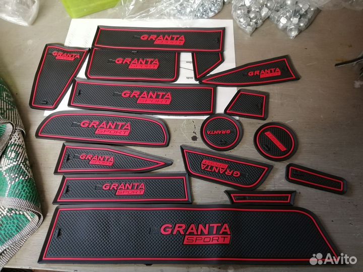 Коврики силиконовые в ниши Лада Гранта Granta Fl