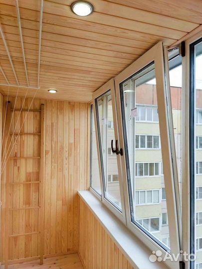 Отделка и остекление балконов в рассрочку