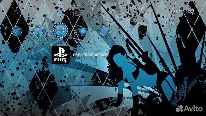 PlayStation 3 Slim 320Gb (Прошитый + 64 игры)