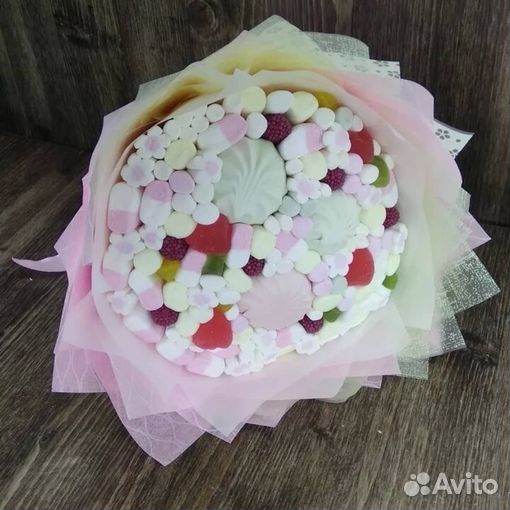 Съедобные букеты из зефира