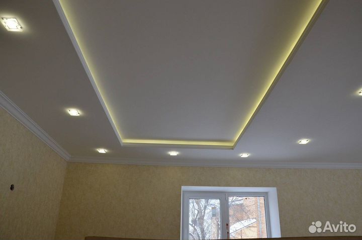 Монтаж армстронга, гипсокартона, рейки