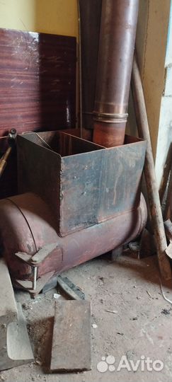Печка буржуйка для мобильной бани