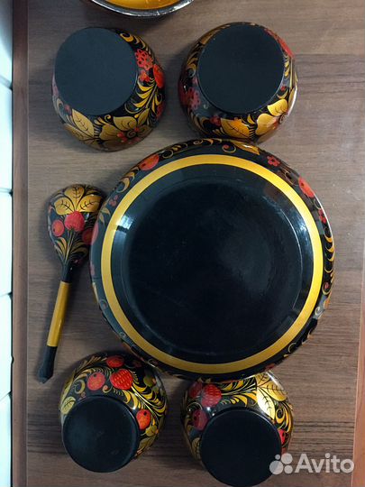 Набор для меда (варенья) Хохлома