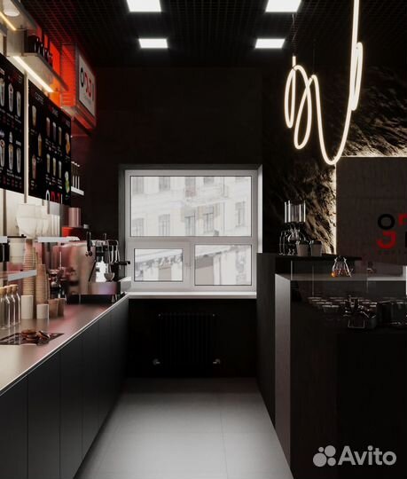 Дизайн стильной кофейни кафе ресторана общепит