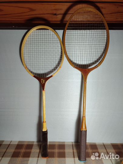 Ретро Ракетки для бадминтона и большого тенниса