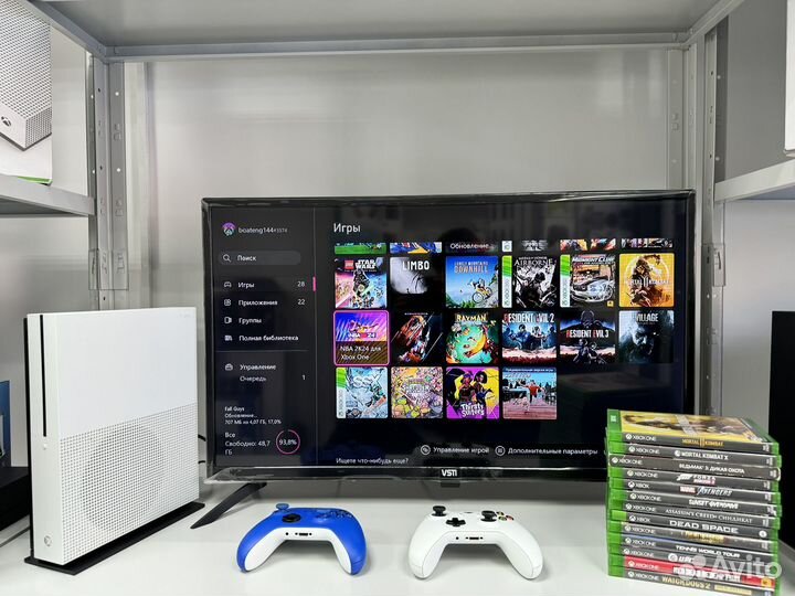 Xbox One S + FC 24 + 500 игр