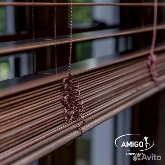 Жалюзи Деревянные и бамбуковые 25мм и 50мм