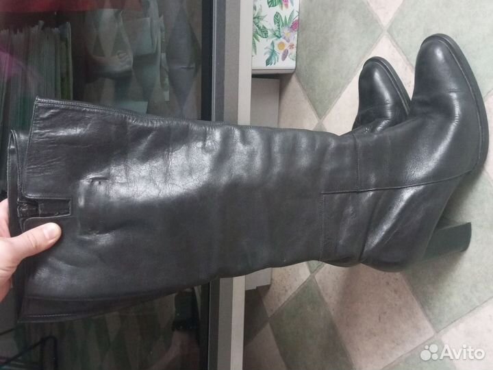 Сапоги зимние женские кожаные 39