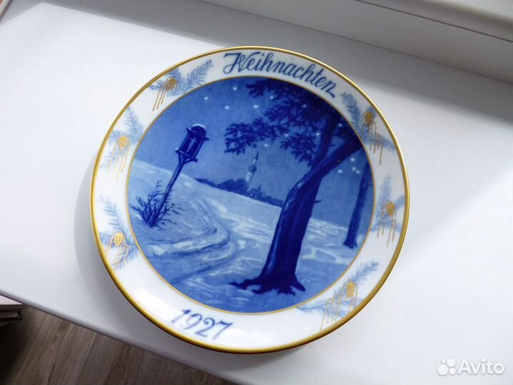 Тарелка Рождество Weihnachten 1927 Германия