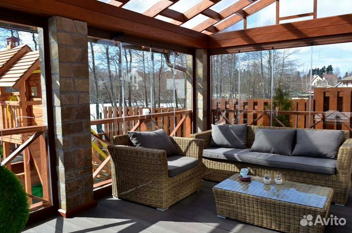 Безрамное (панорамное) остекление веранд