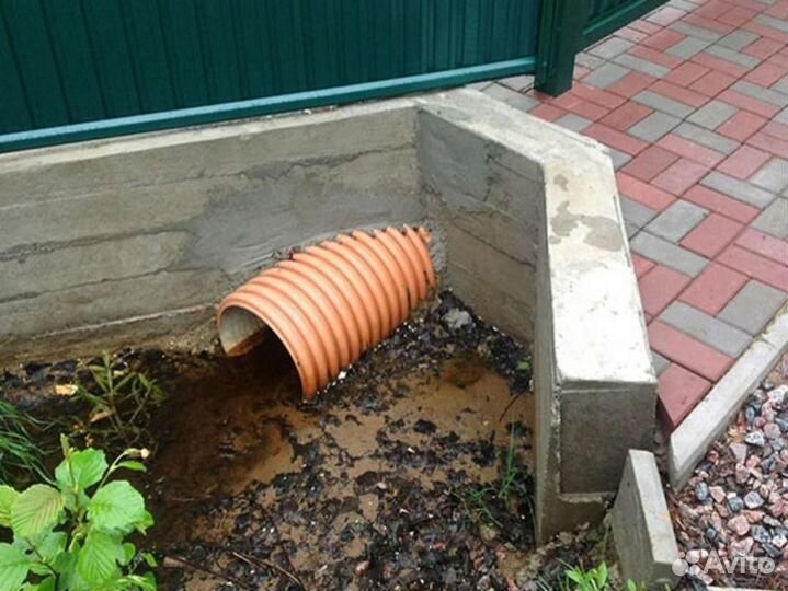 Труба в канаву на заезд (Гофра, Сталь)