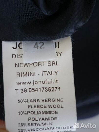 Jo No Fui новое итальянское платье шерсть шелк