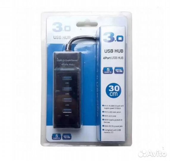 USB хаб 3.0 - 4 порта