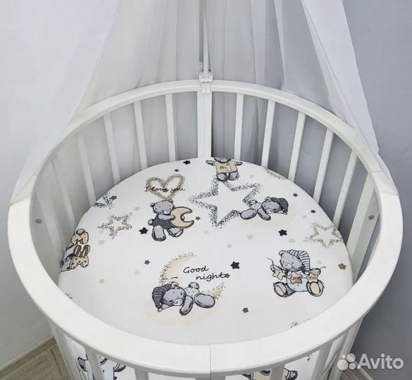 Простынь для детской кроватки