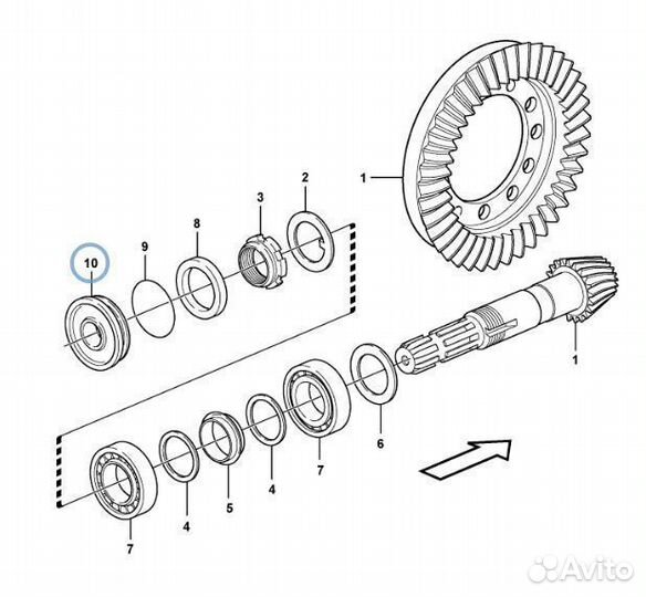 134363 Сальник хвостовика экскаватор погрузчик
