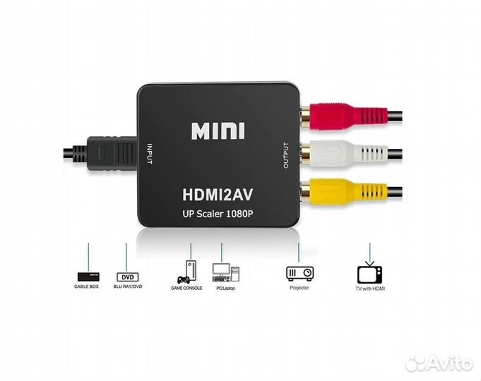 Адаптер - переходник с HDMi на 3 RCA
