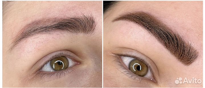 Татуаж бровей в теневой технике