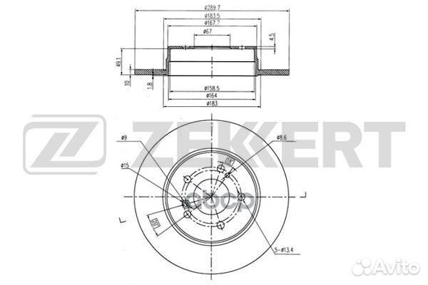 Диск торм. зад. MB C-Class (202 203) 94- CLC