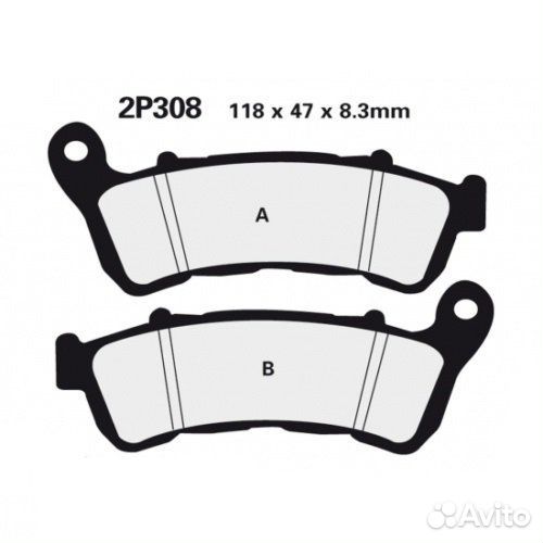 Тормозные колодки Nissin 2P-308NS (172)