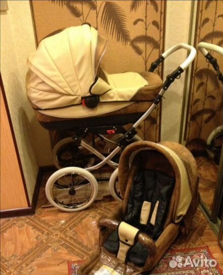 Коляска 2 в 1 эко кожа