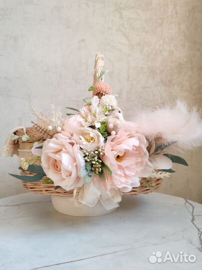 Пасхальная корзина из лозы