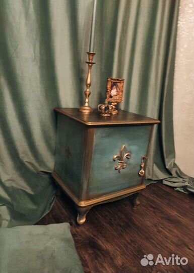 Тумбочка старинная редизайн, массив