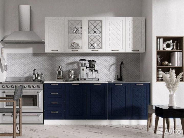 Кухня Агава Белая/Сапфир 2метра