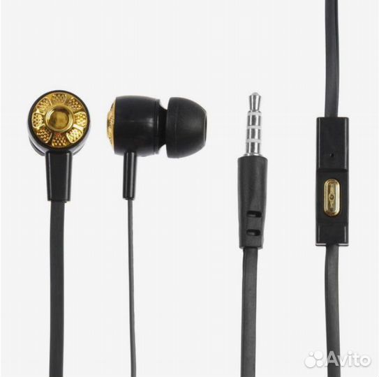 Наушники провод., вакуумные, микр., плоский провод