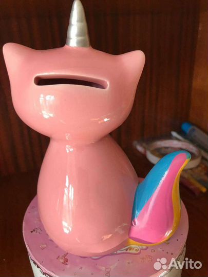 Копилка кошка единорог новая