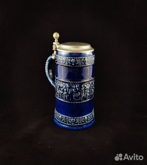 Немецкая пивная кружка с крышкой 1985 год