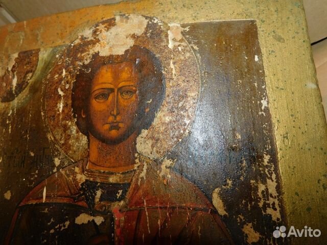 Антикварная, православная икона святой Порфирий ри
