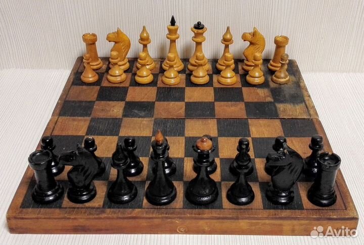 Шахматы СССР Деревянные Антикварные 1950-е Доска
