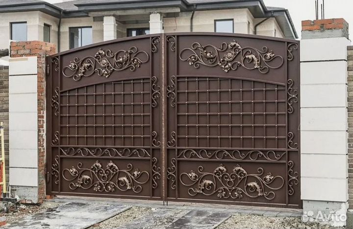 Кованые ворота с установкой