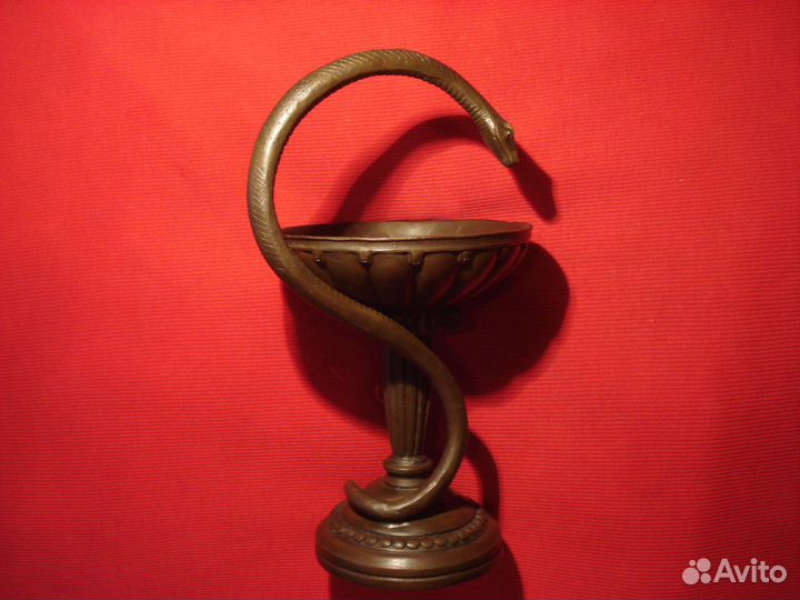 Чаша Медицина Бронза Мед Персонал Доктор Врач Змей