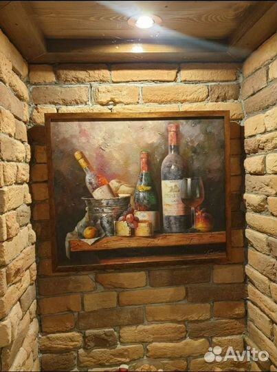 Картина маслом Винные бутылки