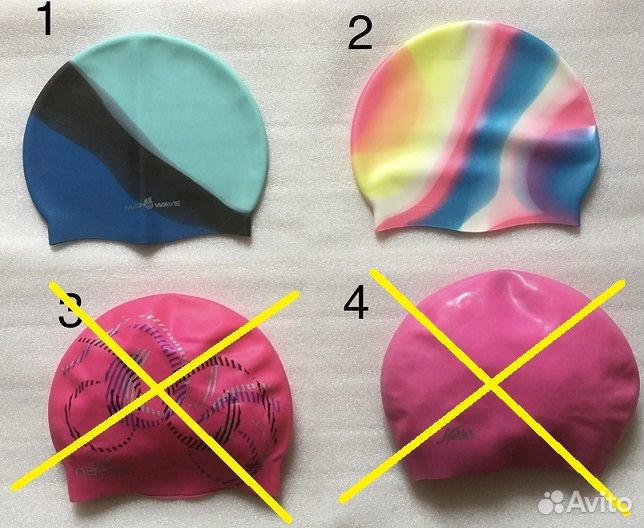 Шапочки силиконовые для плавания