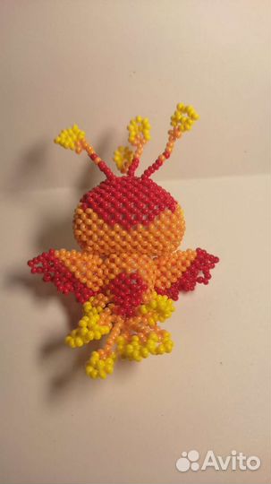 Амигуруми из бисера птица феникс