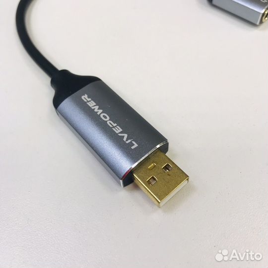 Переходник USB на 3.5jack(микрофон+наушники)