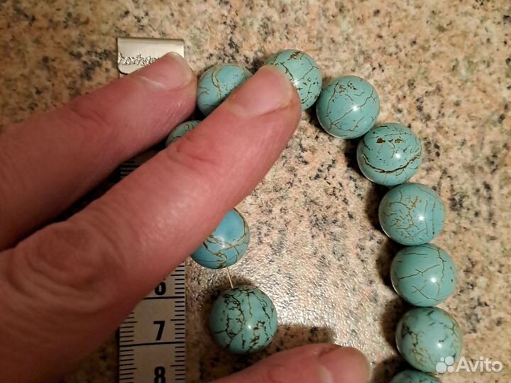 Браслет бирюза структурир