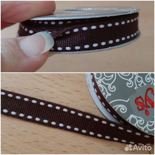 Ткань отрез разная тесьма ScrapBerry's