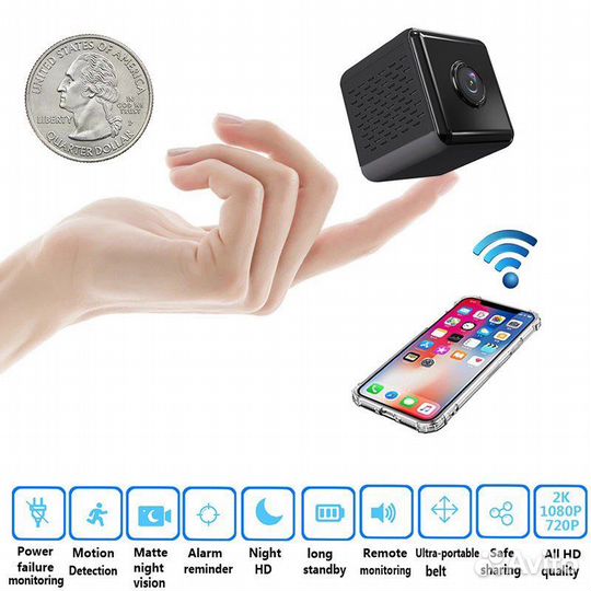 Мини ip wi-fi камера Hd-1080