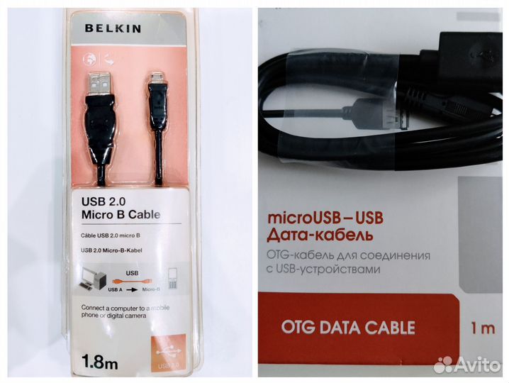 Компьютерный кабель Belkin 1.8 м/ OTG 1м